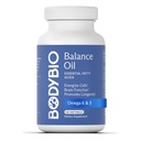 BodyBio Balance Oil - Vegan Omega 3 6 Supplemento – Olio di semi di Safflower e lino freddo – Supporta la funzione del cervello, la pelle sana, e Mood