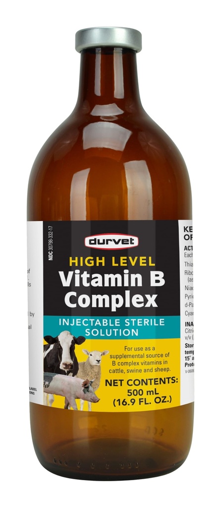 Durvet 063404 High Level Vitamin B Complex Yellow.500 M