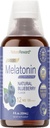 Melatonin 12mg | 4 fl oz Liquid |120 Servings | Blueberry Flavor | per adulti | Non OGM, Integratore Vegetariano