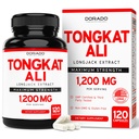 Tongkat Ali For Men (Longjack) Eurycoma Longifolia Extract 1200mg Per Serving, 120 Capsule - Longjack Tongkat Ali per Men's Health & Vitality Support - Terze Parti Testate, USA Made & Non-GMO