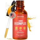 Vitamina B Complex Liquid Drops - Forza Formula sublinguale, massimizza l'assorbimento e aumenta l'energia - B1, B2, B3, B5, B6, B7, B9, B12 - Natural Vegan Supplement per l'immunità (B Complex)