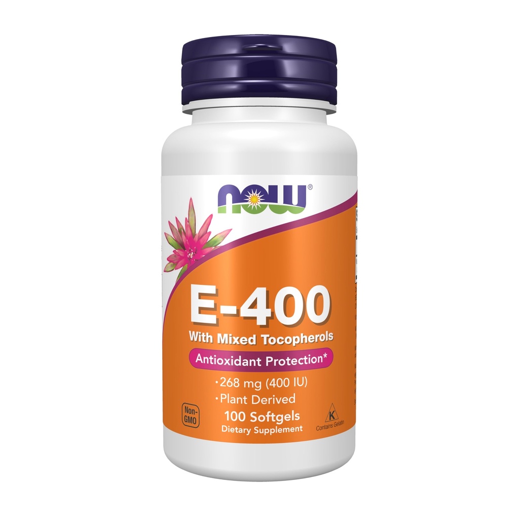NOW Integratori alimentari, Vitamina E-400 IU Tocoferoli Misti, Protezione Antiossidante*, 100 Softgels