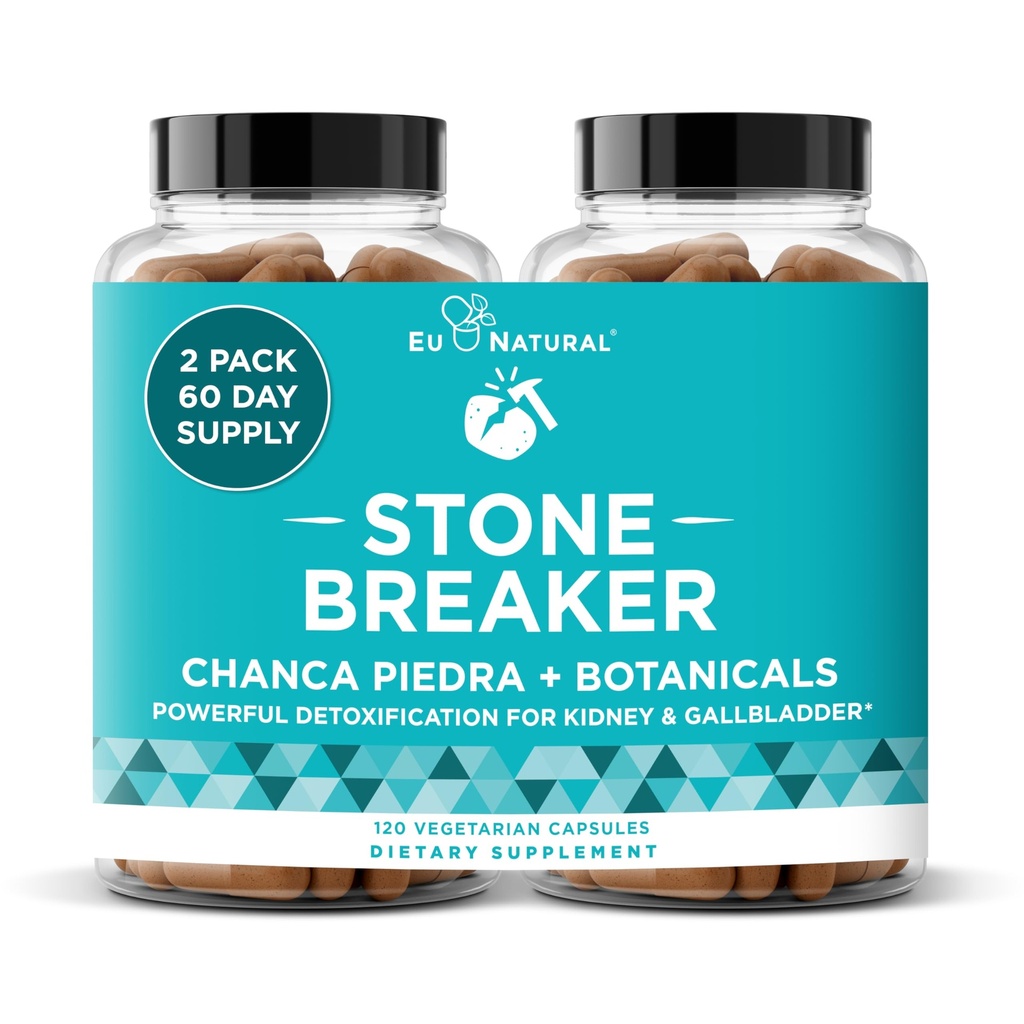 Chanca Piedra Stone Breaker – Natural Dissolver, Kidney Cleanse & Gallbladder Supplement – Disintossicare il tratto urinario, Flush Impurities, Clear System – 120 Vegan Soft Capsule