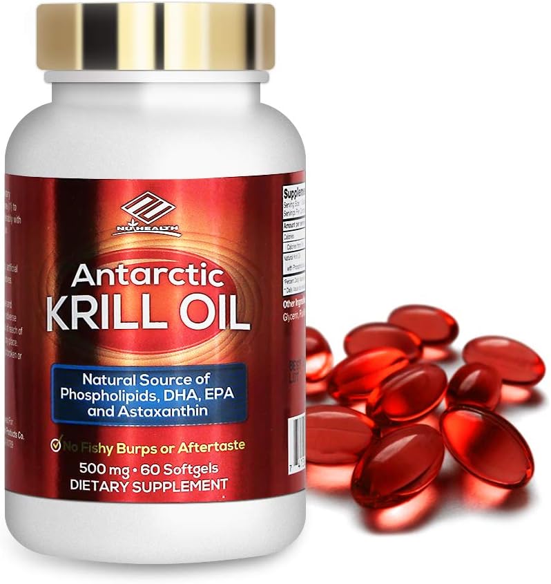 Integratore alimentare antartico Krill Oil (500 mg, 60 Softgels)