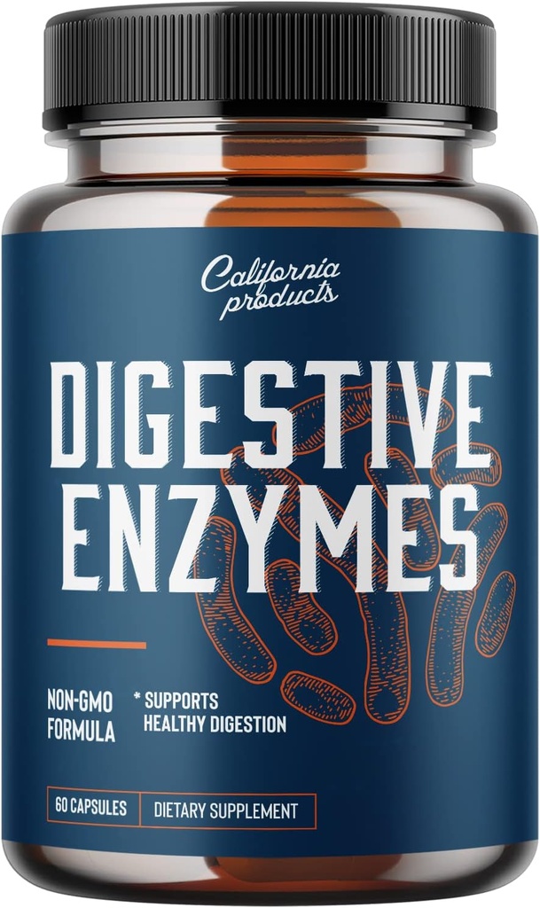 Integratori di enzima digestivo per la salute del fegato - Enzimi digestivi della pancreatina per la digestione upset Stomach Relief e Leaky Gut Repair - Pure Enzymes Digestion Supplement Women and Men