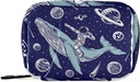 Galaxy Whale Astronaut Pill Box 7 giorno Pill Case Travel Pill Organizer Bag con Zipper Portable Weekly Case Dimensioni compatte per il supporto supplemento di vitamina