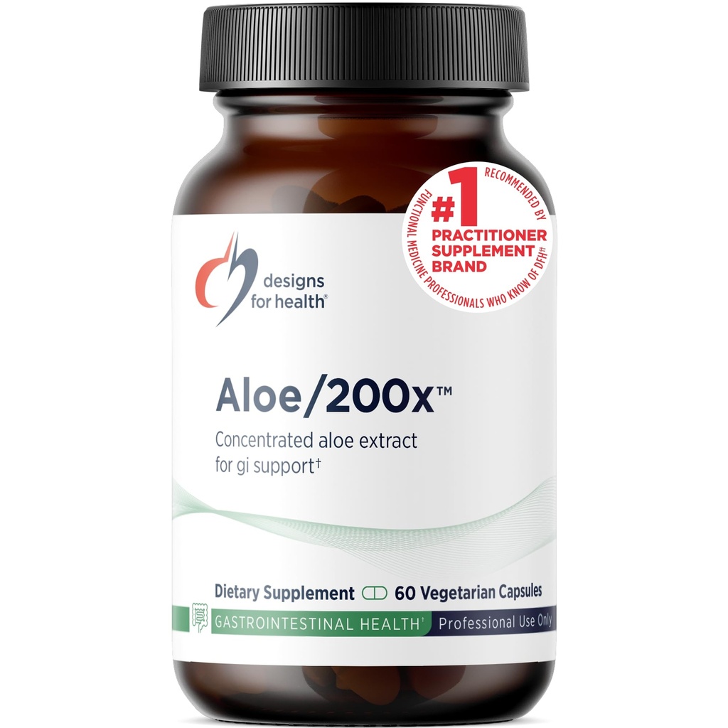 Progetti per la salute Aloe/200x - Estratto di Aloe Vera 200mg - Integratore di foglie di aloe altamente concentrato per il supporto GI - Non OGM, Pillole vegetariane (60 capsule)