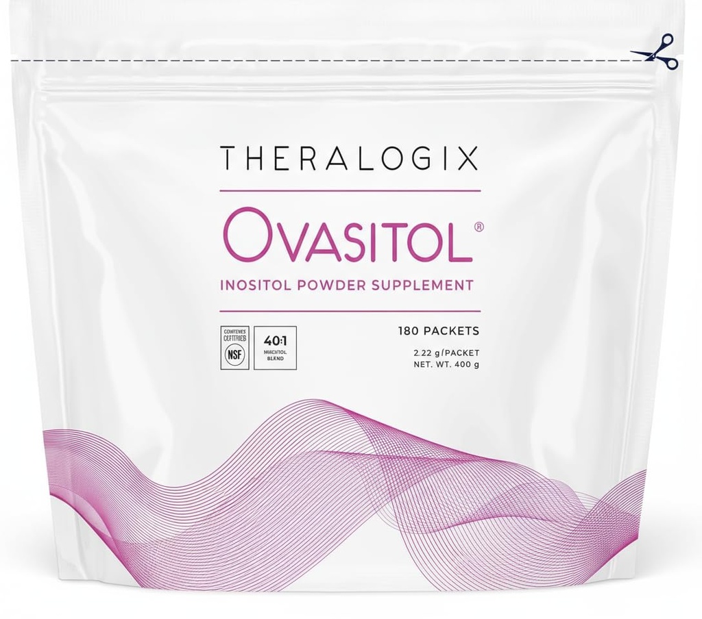 Theralogix Ovasitol Inositol Powder Packets - 90-Day Supply - Myo-Inositol & D-Chiro Inositol per l'equilibrio dell'ormone & Ovarian Function Support* - NSF Certified - 180 Packets