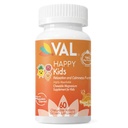 VAL Magnesio per bambini | Magnesio ad alto assorbimento per calma, rilassamento e messa a fuoco | Mg Glycinate, Citrate & Taurate | con vitamina B6, D & C | Zucchero-Free, Non OGM | 60 compresse masticabili