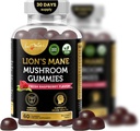 Aamatec Life Mushroom Gummies per adulti | 10 Mushroom Complex con Lions Mane Reishi Chaga & Cordyceps Mushroom | Cervello, Immune & Energy Support | Raspberry Flavor