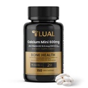 LUAL Calcium Minis 600 mg con vitamina D3 - Bone & Muscle Support - 150 Mini Softgels - Facile da ingoiare - Calcio & D3 per le ossa forti e la mobilità