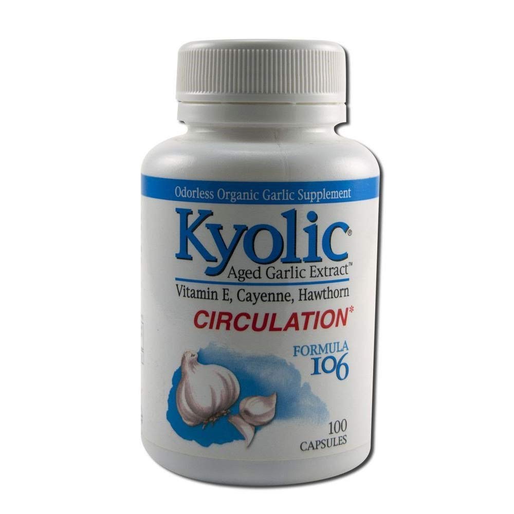 Kyolic - Formula 106 Estratto di aglio invecchiato per la circolazione - 3 Confezione da 100 capsule (300 capsule totali)