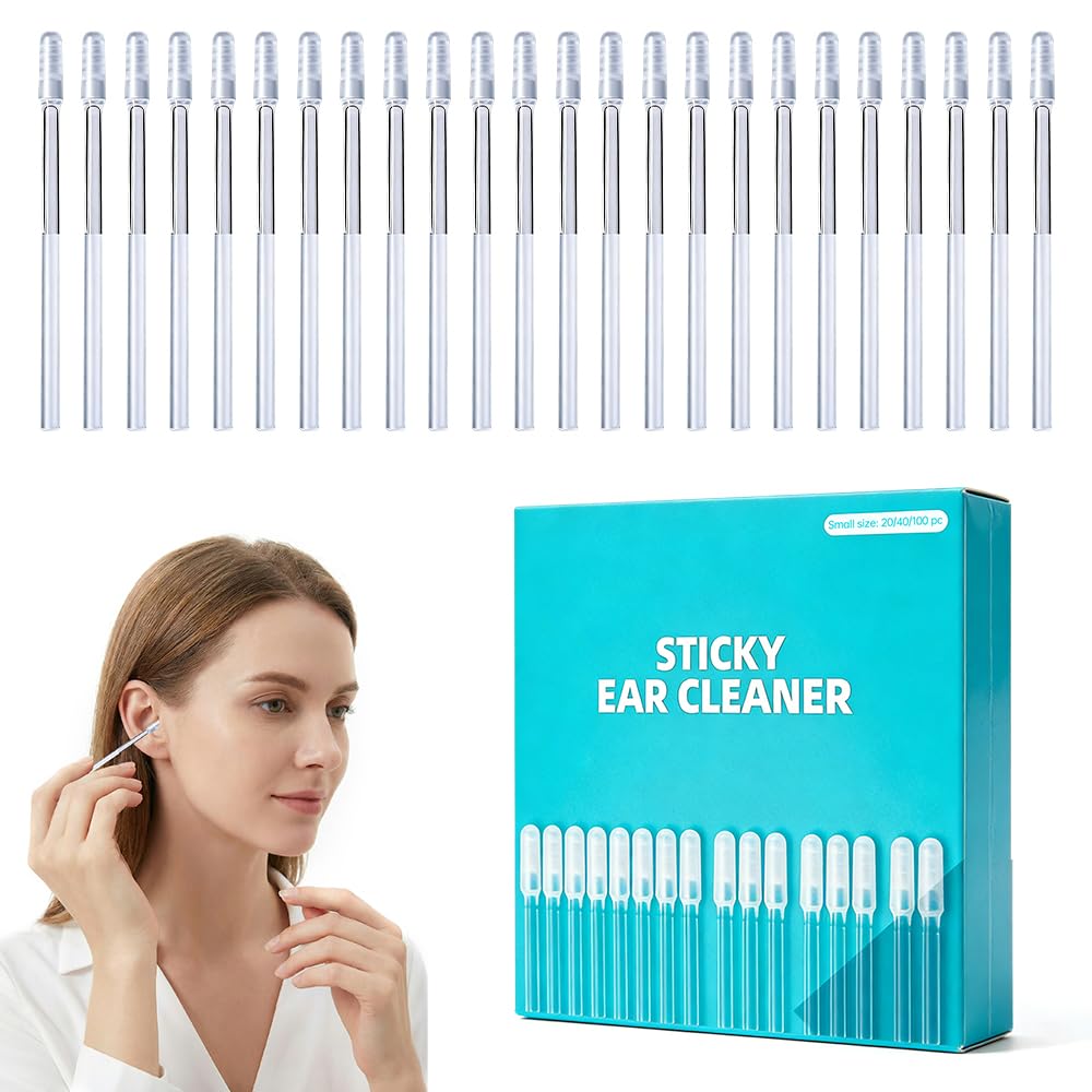 1 Pack Sticky Ear Cleaning Stick, 2026 Upgrade Reusable Adhesive Earwax Swabs, Sticky Ear Cleaners for Adults, Ear Scoop Remover Tool for Home Personal Care (Small)