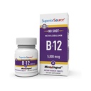 Sorgente superiore No Shot Methylcobalamin B-12 5000 mcg - Vitamina B-12 per sostenere la produzione di energia, salute del cervello & benessere generale - Tablets sublinguali per assorbimento rapido - 60 compresse dissolving