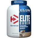 Dymatize Elite Casein Protein Powder, Cookies & Cream, 100% Micellar Casein, 25g Protein, 5.4g BCAAs, 2.3g Leucina, Assorbimento lento per il recupero del muscolo di notte, 4 lb (53 Servings)