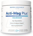 Biotics Research Acti-Mag PlusTM Altamente biodisponibile in polvere 400mg Magnesium Formula, 5g / Serving, ottimizza la risposta alle sollecitazioni, promuove il rilassamento, livelli energetici sani, Muscular Comfort 7 Oz