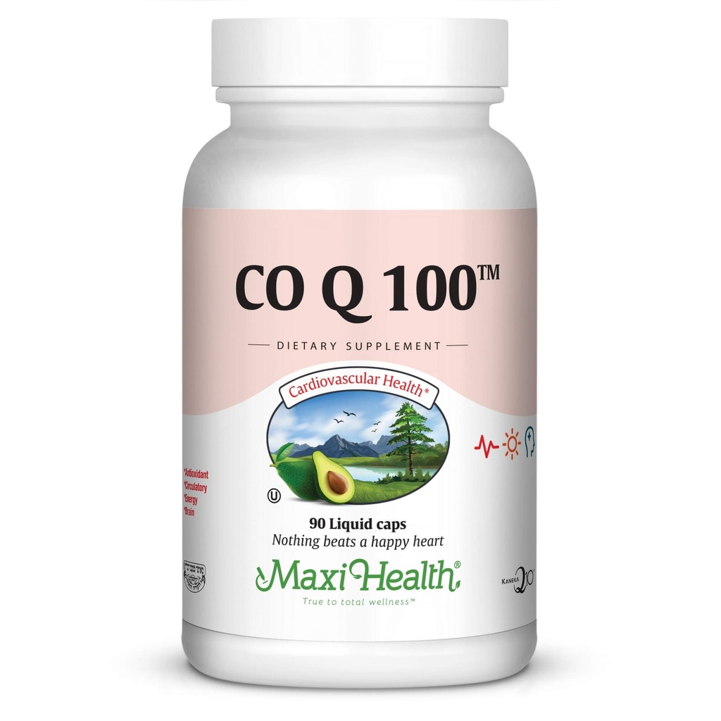 Maxi Salute COQ10 100mg capsule – 100mg Coenzyme Q10 per il supporto cardiaco e energetico – Kosher Certificato CO Q 10 Supplemento – Integratori per la salute del cuore senza OGM e senza glutine - 90 capsule liquide