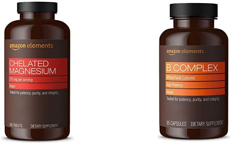 Elements Chelated Magnesium Glycinate (240 compresse) e Elements B Complex (65 capsule)