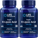 Estensione della vita Super R-Lipoic Acid 240mg, 90 Veg Capsules (Pack of 2)