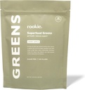 Rookie Wellness Greens + Superfoods - Greens Superfoods Powder Drink Made with Whole Food Sourced Ingredients Contiene vitamine, Probiotici, Antiossidanti e Baobab Fiber (30 Servings, Crisp Apple)