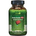 Irwin Naturals Brain Awake RED con Nitric Oxide Booster - 60 Liquid Soft-Gel - Support Brain Health & Optimize Performance - 20 Total Servings