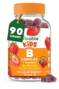 Complesso vitale di vitamina B per i bambini | con VIT C | Gummies Complesso B di grande degustazione | Vegan Kids B Complex | Energy and Nerve Support | 90 Gummies
