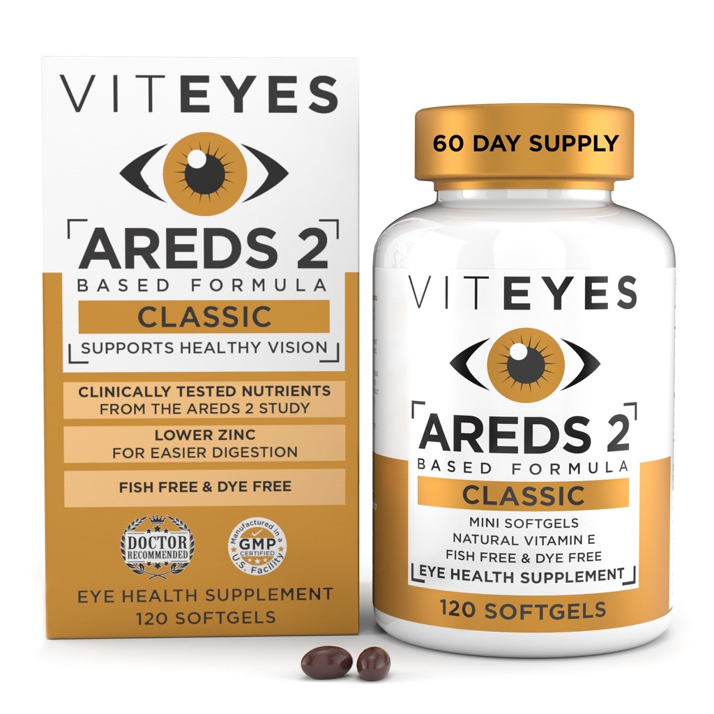 VITEYES® AREDS 2 Softgels, 120 Count - Singolo Daily Dose Eye Vitamin