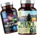 Numeri Uno Nutrizione N1N Premium Men's Daily Multivitamin [Vitamins A C E D, Magnesio, Zinco] e Supplemento Circolazione Sangue [8 Potenti Erbe & Vitamine], 2 Pack Bundle