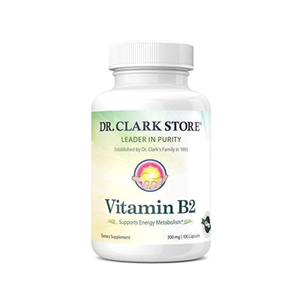 Dr. Clark Vitamina B2 Supplemento, 300mg, 100 capsule Gelatin