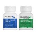 OmegaXL potente Joint and Muscle Support Supplement (60 Count) & Probiotic XL - PreforPro, DE111, Shelf Stable - Promuovere la crescita sana della flora del Gut (30 tappi di verdure)