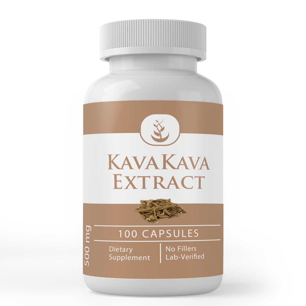 PURE ORIGINAL INGREDIENTI Kava Estratto di Kava, (100 capsule), Nessun Additivo o Filler, Verificato laboratorio