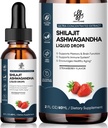 iMATCHME Shilajit Goccia liquida con Ashwagandha per l'energia avanzata e il supporto immunitario, Shilajit per gli uomini Booster di energia, senza zucchero, aroma di fragola, 2 Fl Oz