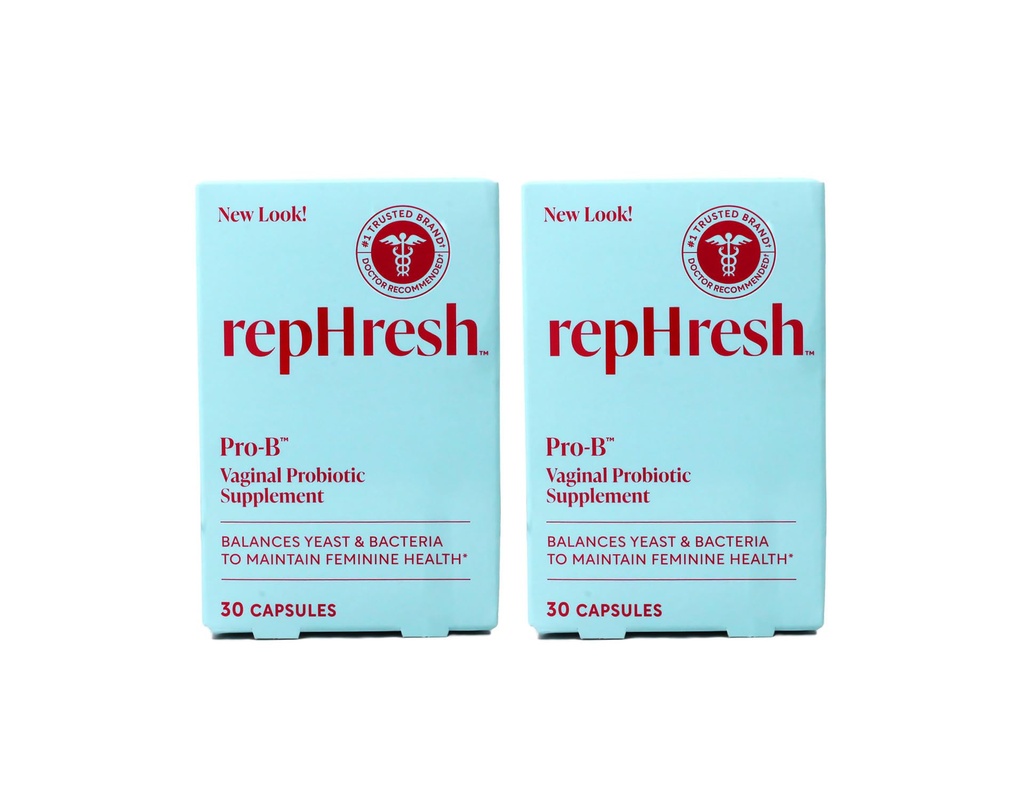 RepHresh Pro-B Vaginal Probiotic Supplemento, 30 capsule, Confezione da 2