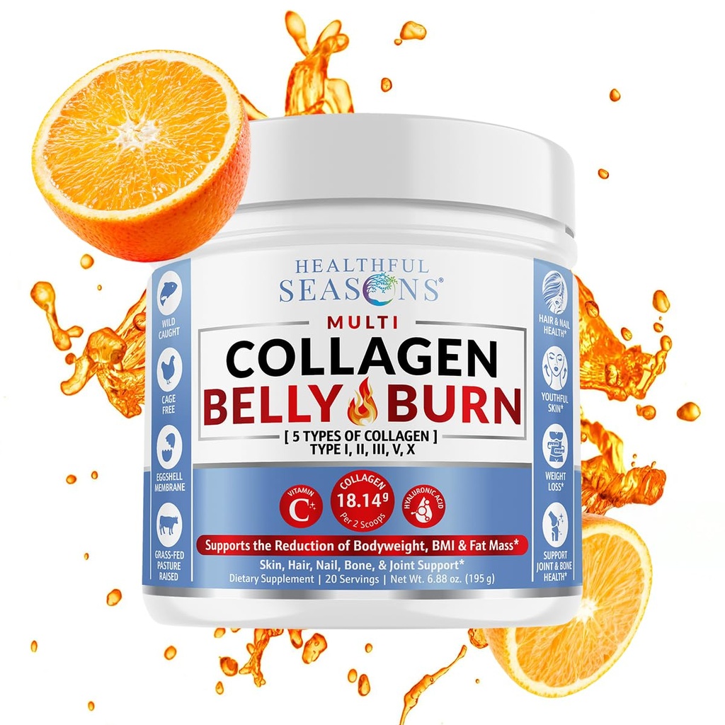 Polvere multi collagene con tipi I, II, III, V, X - Supplemento di gestione del peso con vitamina C & acido ialuronico – Supporta pelle, capelli, unghie, metabolismo, Joint & Muscle Health – 20 Servings (1)