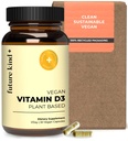 Vitamina vegana D3-2500 IU Integratore a base vegetale per il supporto cellulare e immunitario - senza zucchero, Lichen-Based Vitamin D (30 Softgels in bottiglia di vetro)