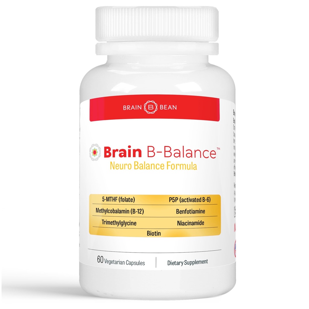 B Balance del cervello: Multivitaminico etilato - Formula di neurobalance complessa B etilata - Supporti di metilfolato Mood. Mente. Memoria - 60 capsule vegane