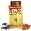 iSatori Energize Cervello & Focus Caffeine Pills - Agisce rapidamente tutto il giorno Pillole di energia, Booster del cervello, Integratore di energia e messa a fuoco, Time Release Caffeine Significa No Jitters, No Crash (60 compresse)