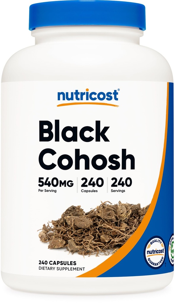 Nutricost Black Cohosh 540mg, 240 Capsule - Non OGM, Gluten Free