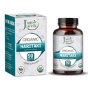 Just Jaivik Organic Haritaki (Terminalia Chebula) - 750mg (90 compresse) | Integratori alimentari per la disintossicazione e ringiovanimento per Vata