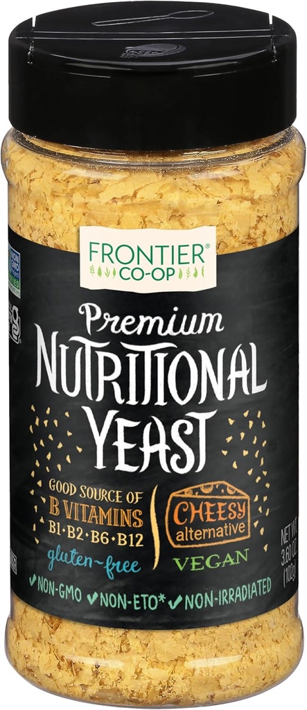 Torte di lievito nutrizionali premium co-op, 3,6 oz con vitamina B12 - per popcorn, snack, pasta e zuppa