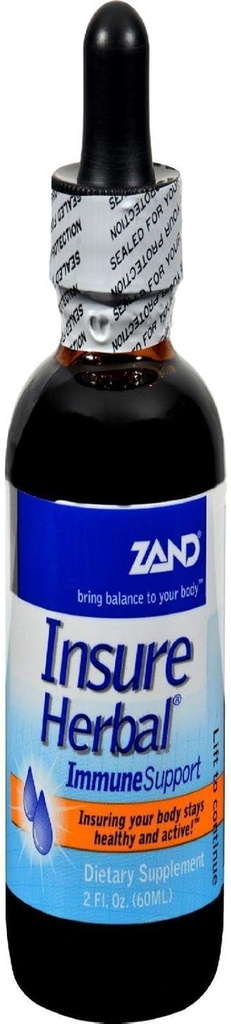 ZAND Insure Immune Support | Integratore Echinacea Liquido Ebaleno | con Elderberry, Camomilla, Ginger & Valerian (2oz)