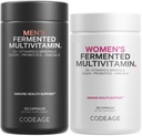 Codeage Daily Multivitamin Bundle: Multivitaminici da donna e da uomo, B-Vitamina, Probiotici, Frullazioni a base di cibo, 120 capsule per bottiglia