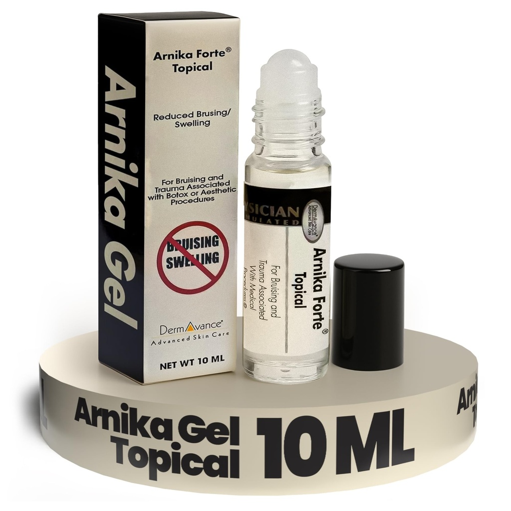 Arnika Forte Topical Roll-On, Gel Arnica per la spazzolatura e il gonfiamento dopo la chirurgia, Facile da usare Arnica Gel Topical per lesioni post-chirurgiche e sportive, Clear, 10 ml