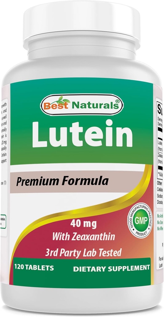 Migliore naturali Lutein 40 mg con Zeaxanthin- 120 compresse