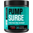Jacked Factory Pumpsurge Caffeine Free Pre Workout per uomini e donne - Nootropic Booster & Stim Free Pre Workout - Pompe intenzionali, Focus potenziato - 30 Serve, Cherry Limeade