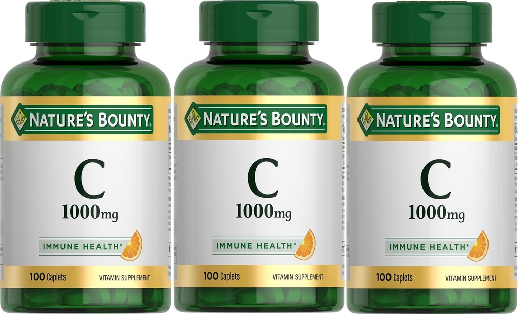 Vitamina C, 1000mg, 100 Caplets (Pacchetto di 3)