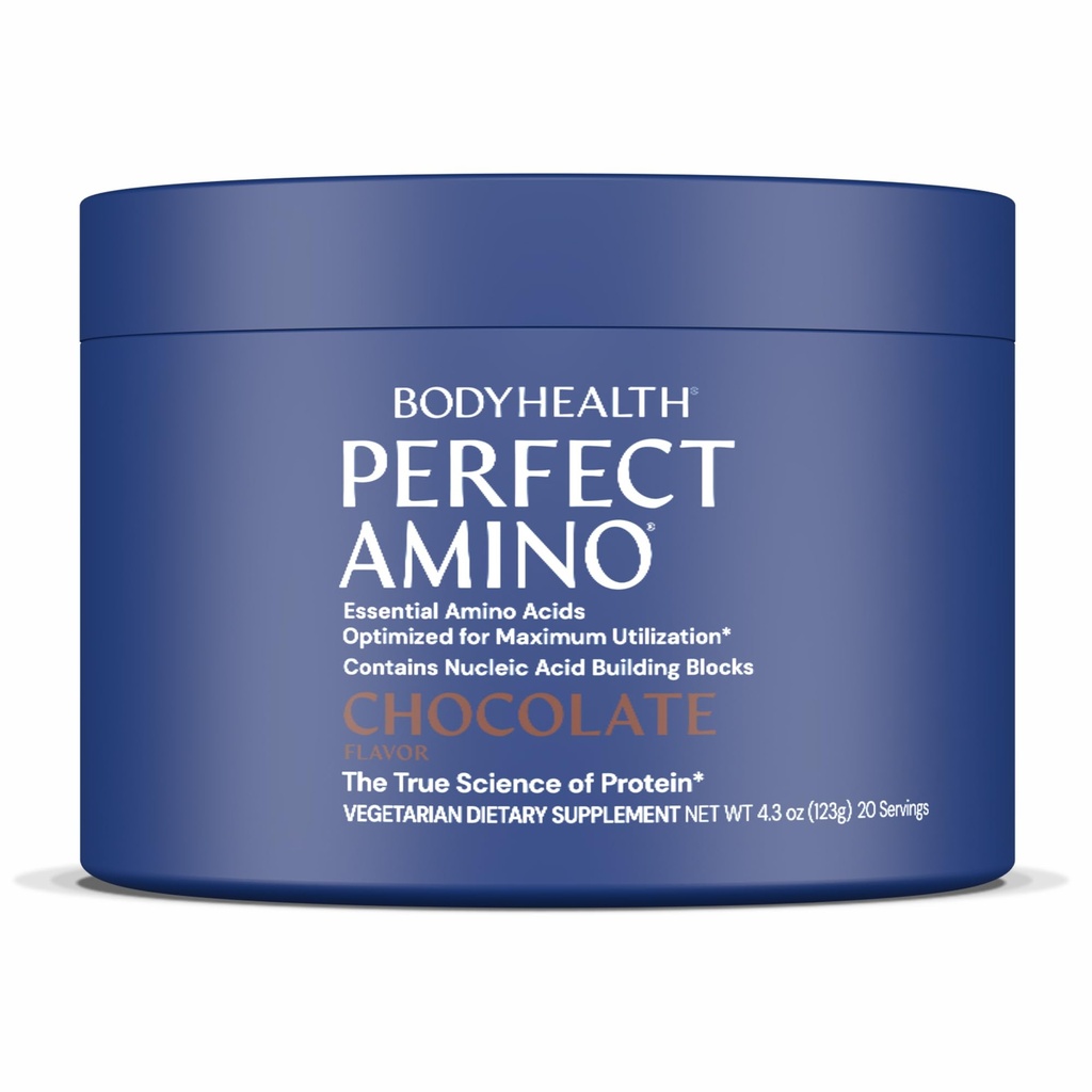 BodyHealth PerfectAmino - BCAA and EAA Powder for Pre and Post Workout - Amino Acid Energy Drink for Men and Women to Support Lean Muscle and Recovery - Chocolate - 20 Servings