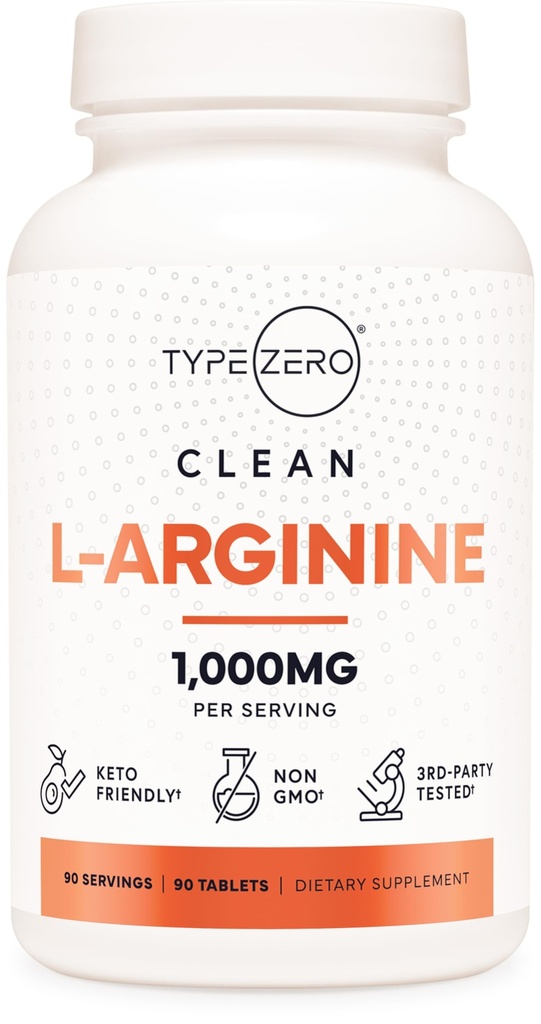 Tipo Zero L-Arginina 90 Compresse 1.000 mg per Serving - Non-OGM