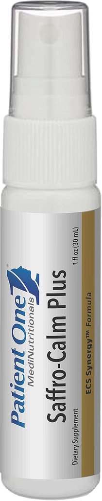 Paziente Uno Saffro-Calm Plus | Spray orale Supplemento al supporto Mood positivo e risposta di stress sano* | con Zafferano e Echinacea | 1 fl oz