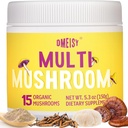 Mushroom Powder | per il caffè di funghi, 20-in-1 Mushroom Complex con Lions Mane Powder, Reishi, Cordyceps, Turchia Tail & Herbs, Brain Supplements for Memory and Focus, Energy, Immunity - 5.3oz
